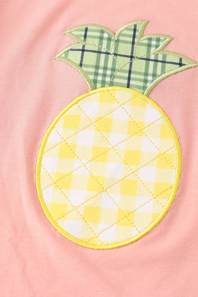 Applique Pineapple Short Set