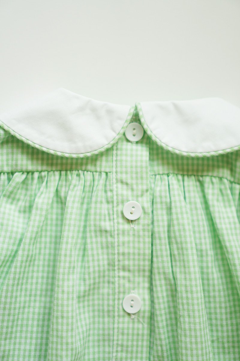 Smocked Green Plaid Pumpkin Dress