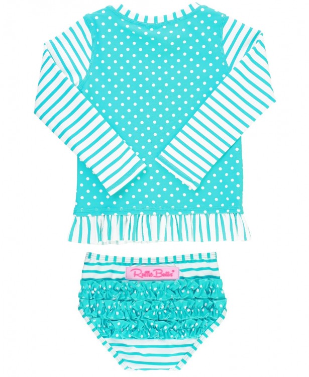 Aqua Polka Dot Swimsuit