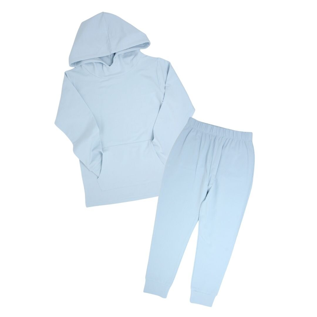 Bamboo Hooded Jogger Set - Blue