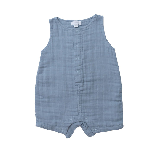 Blue Muslin Romper