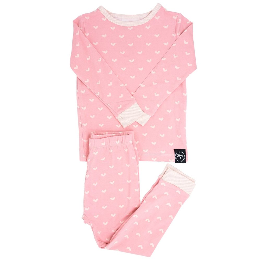 Long Sleeve Bamboo Heart Pajamas