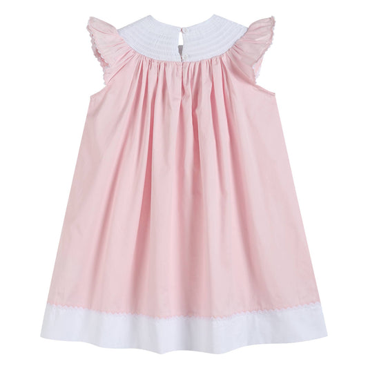 Pink & White Smocked Dress