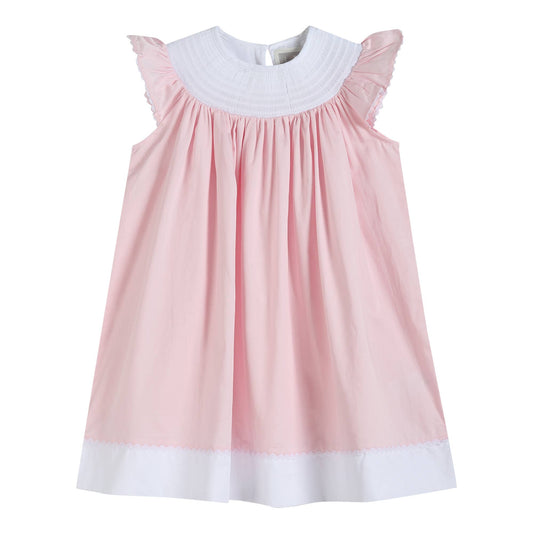 Pink & White Smocked Dress