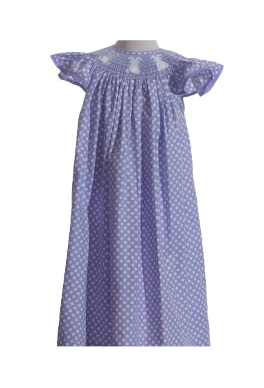 Smocked Purple Bunny Dress