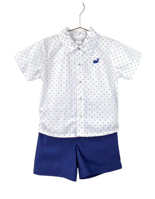 Collared Whale Short Set